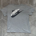 Nike Crew Neck T Shirt Large Grey Nike Logo Graphic Short Sleeve Athletic
