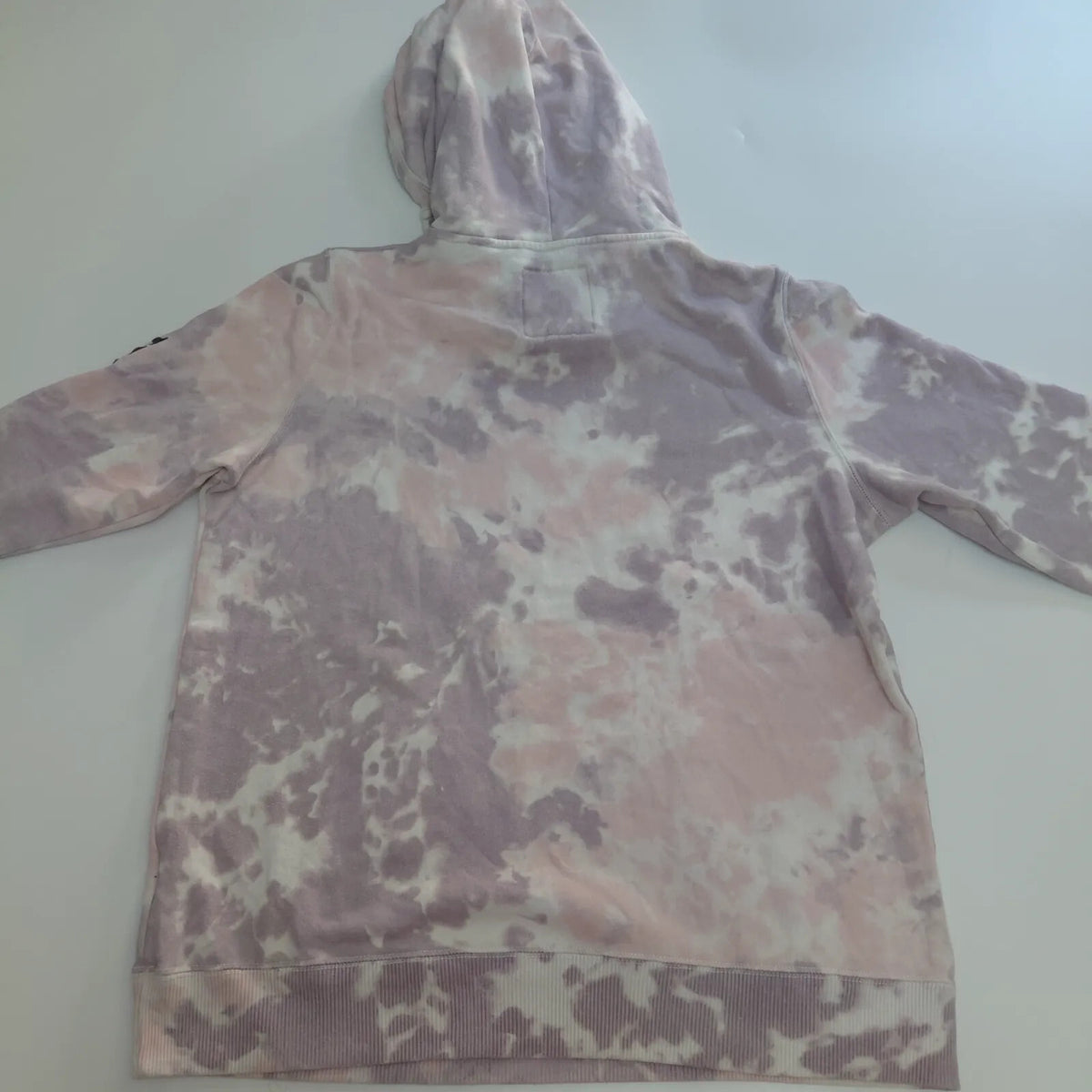 Hollister California Hoodie Large Pink Cotton Fleece Tie Dye Logo Graphic