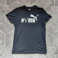 Puma Crew Neck T Shirt XL Black Graphic Logo Short Sleeve Streetwear