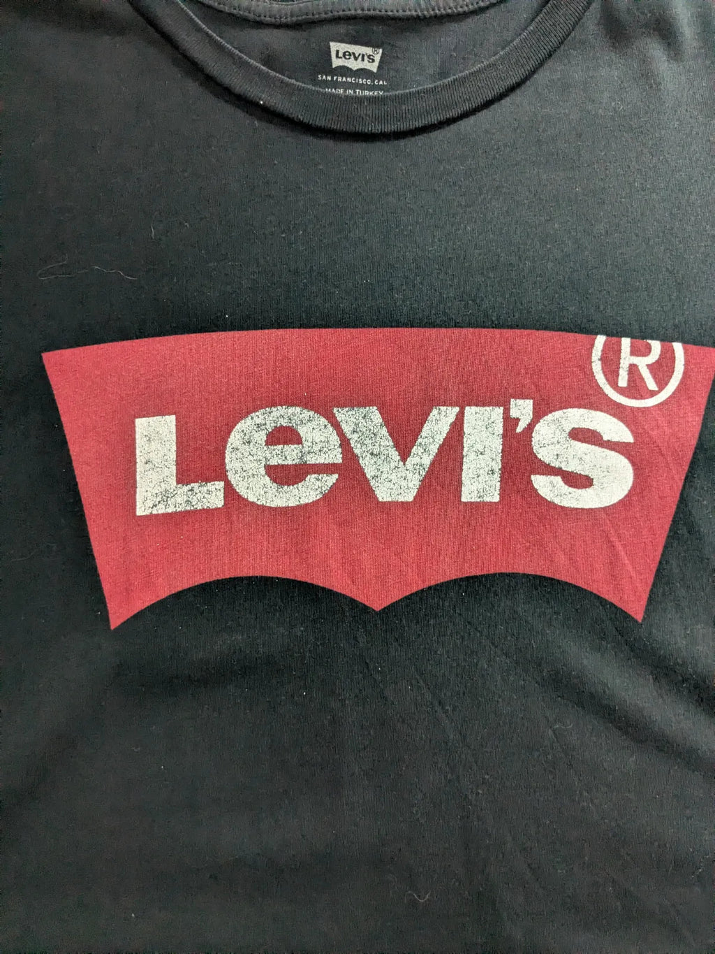 Levis T-Shirt XL Black Cotton Graphic Logo Streetwear