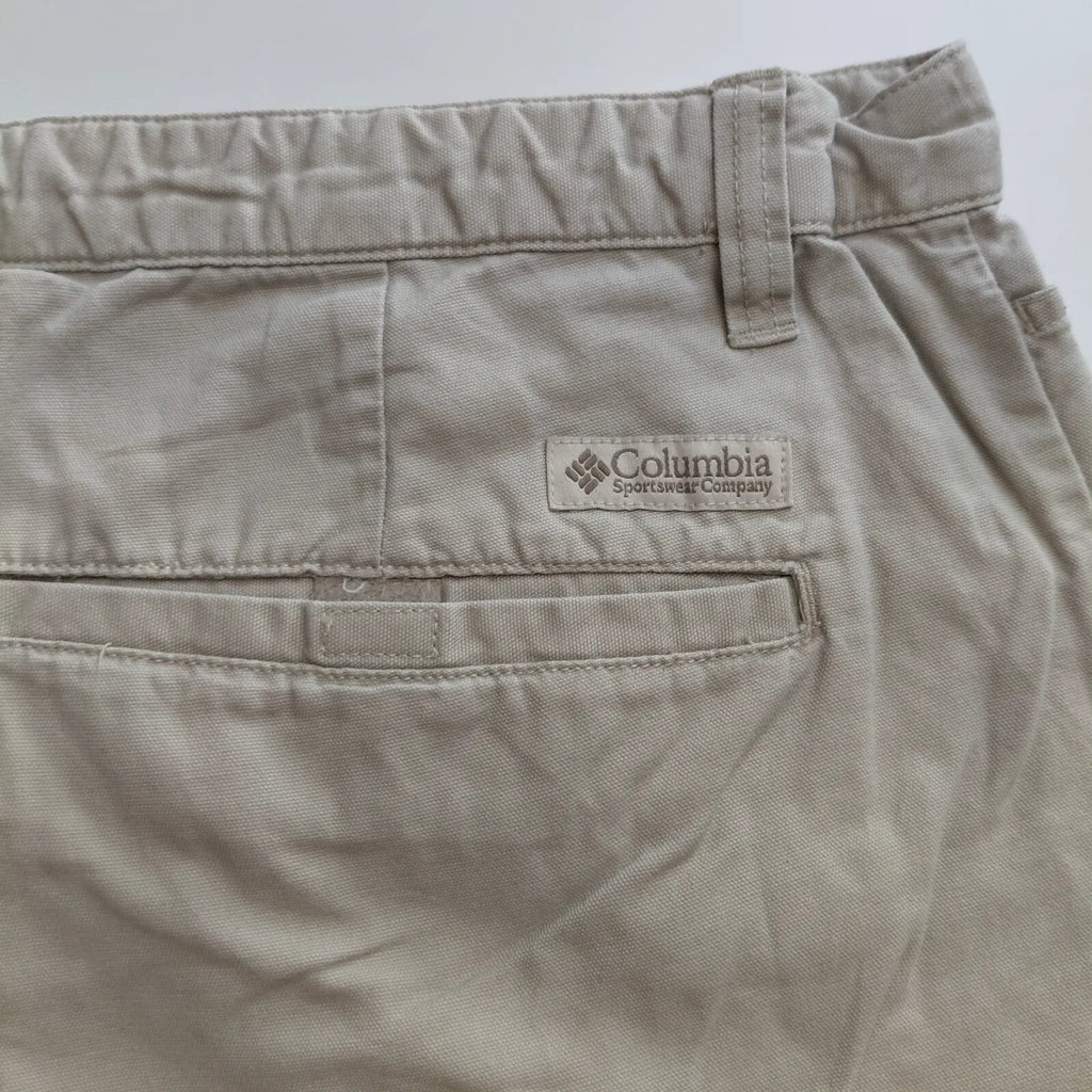 Columbia Cargo Shorts Mens UK38 Beige Cotton Cargo Utility Outdoor