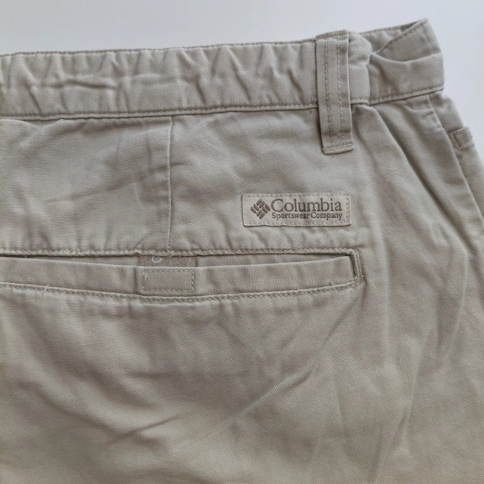Columbia Cargo Shorts Mens UK38 Beige Cotton Cargo Utility Outdoor