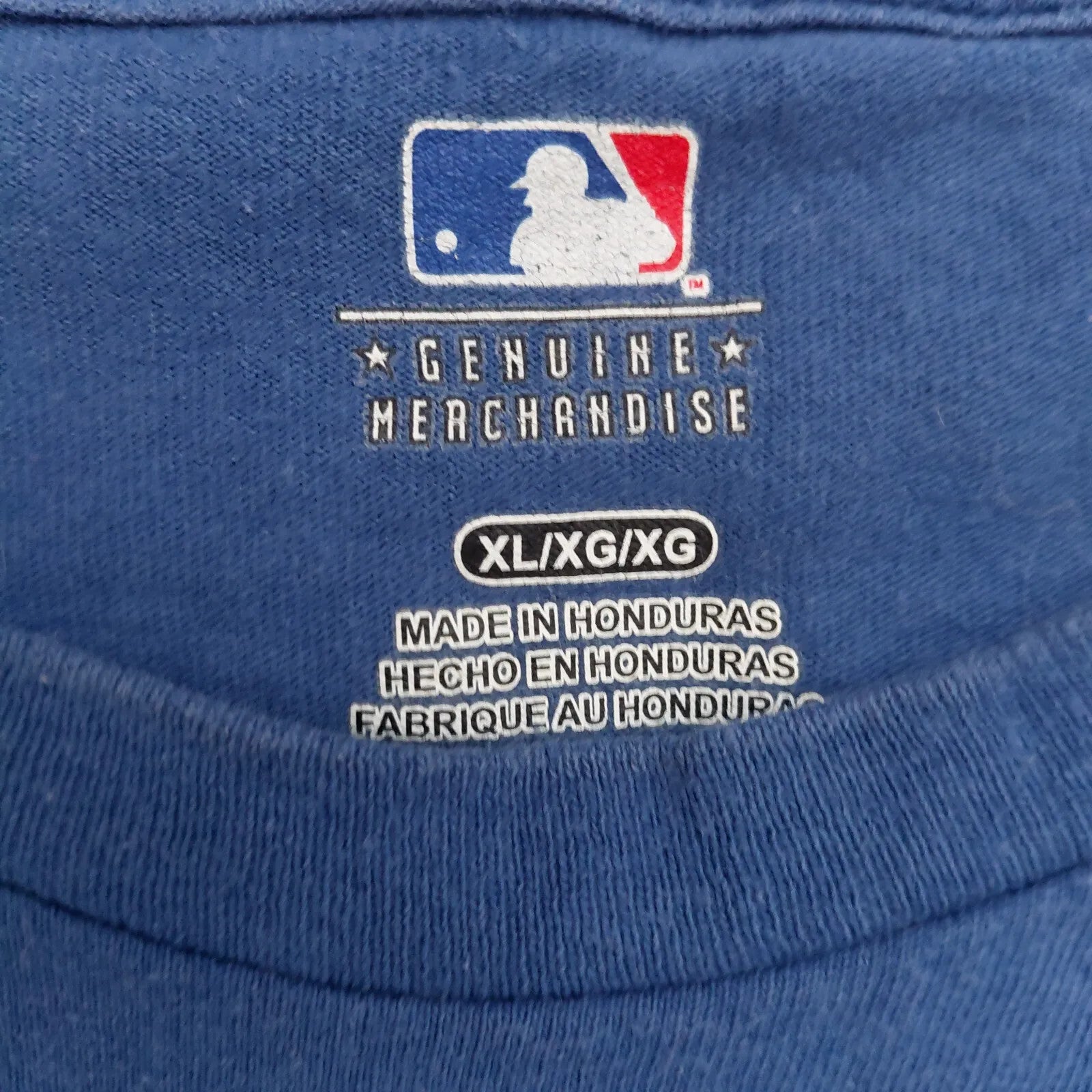 Genuine Merchandise Graphic T Shirt XL Blue Chicago Cubs Logo MLB Baseball Crew