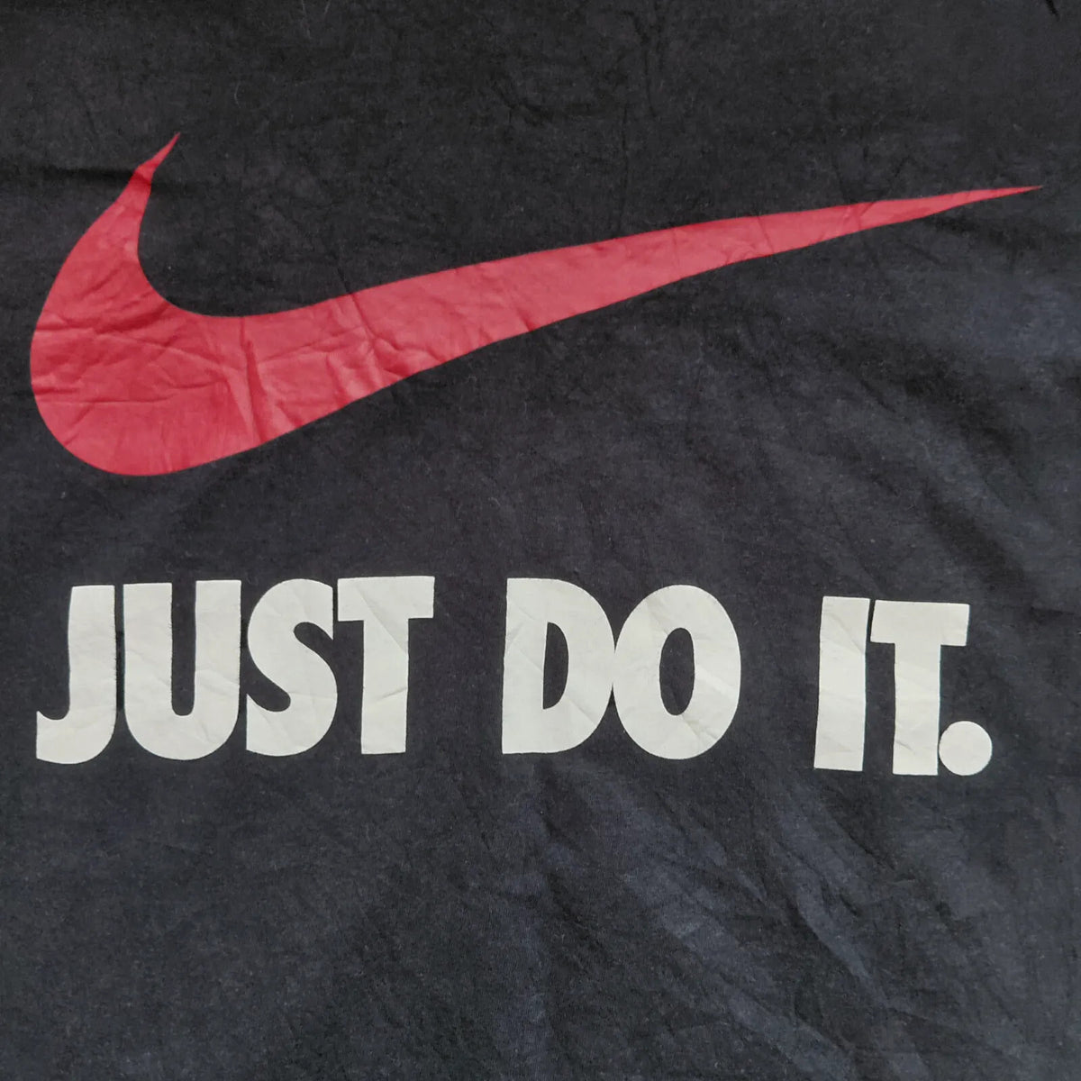 Nike T Shirt Mens Large Black Just Do It Nike Swoosh Graphic Logo Crew Neck