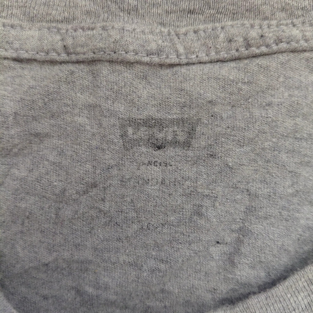 Levis Crew Neck T Shirt Grey Cotton Jersey Graphic Logo Short Sleeve