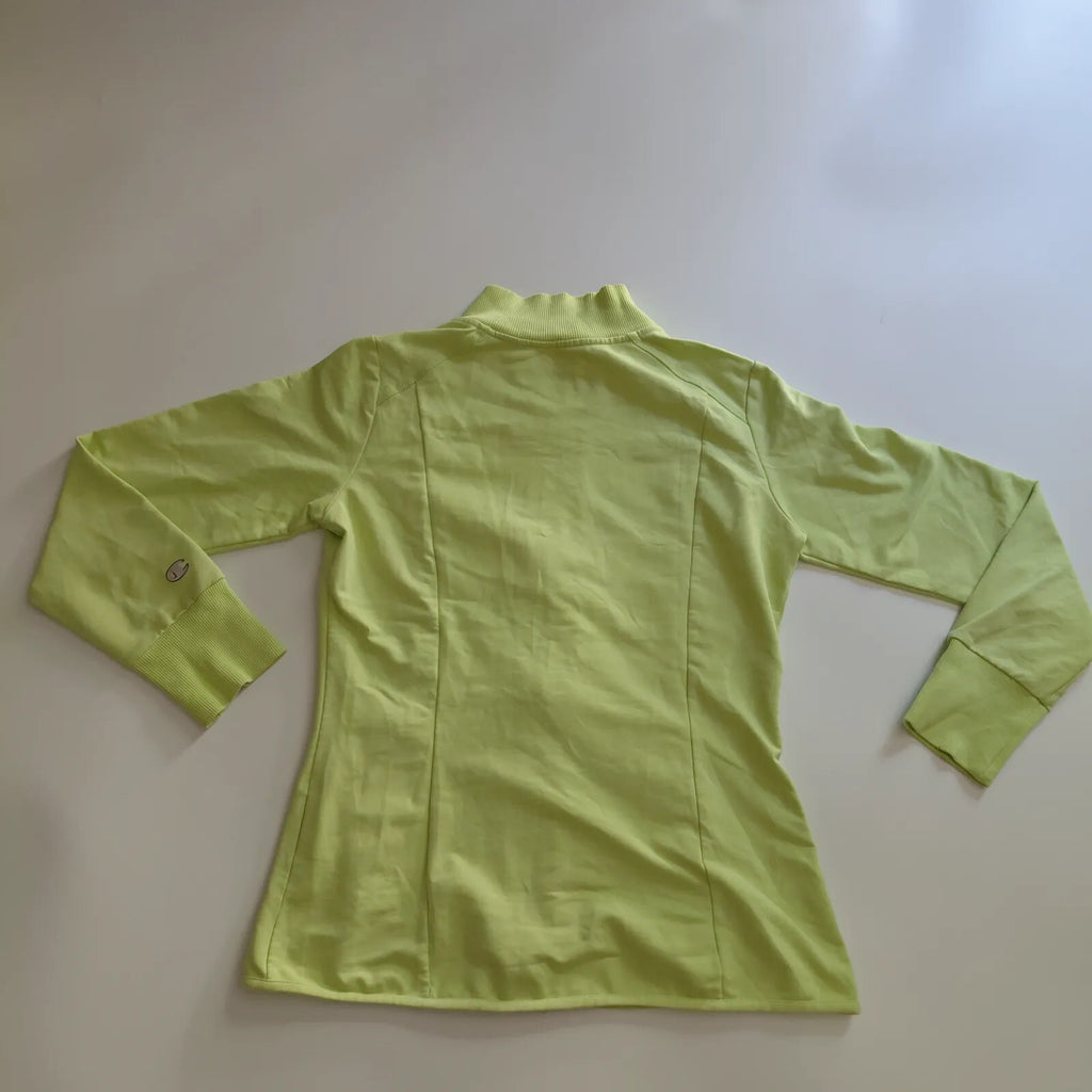 Champion Jacket Lime Green Full Zip Stand Collar Logo Streetwear