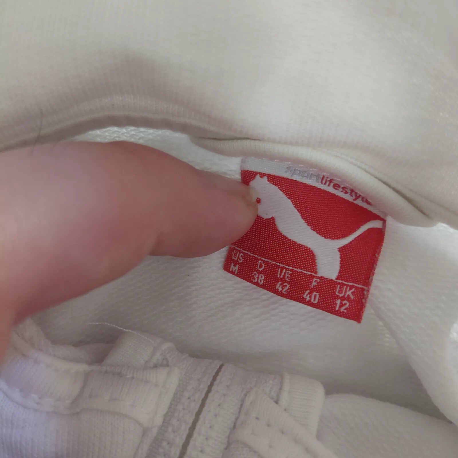 Puma Track Jacket Womens UK12 White Polyester Logo Colour Block Full Zip
