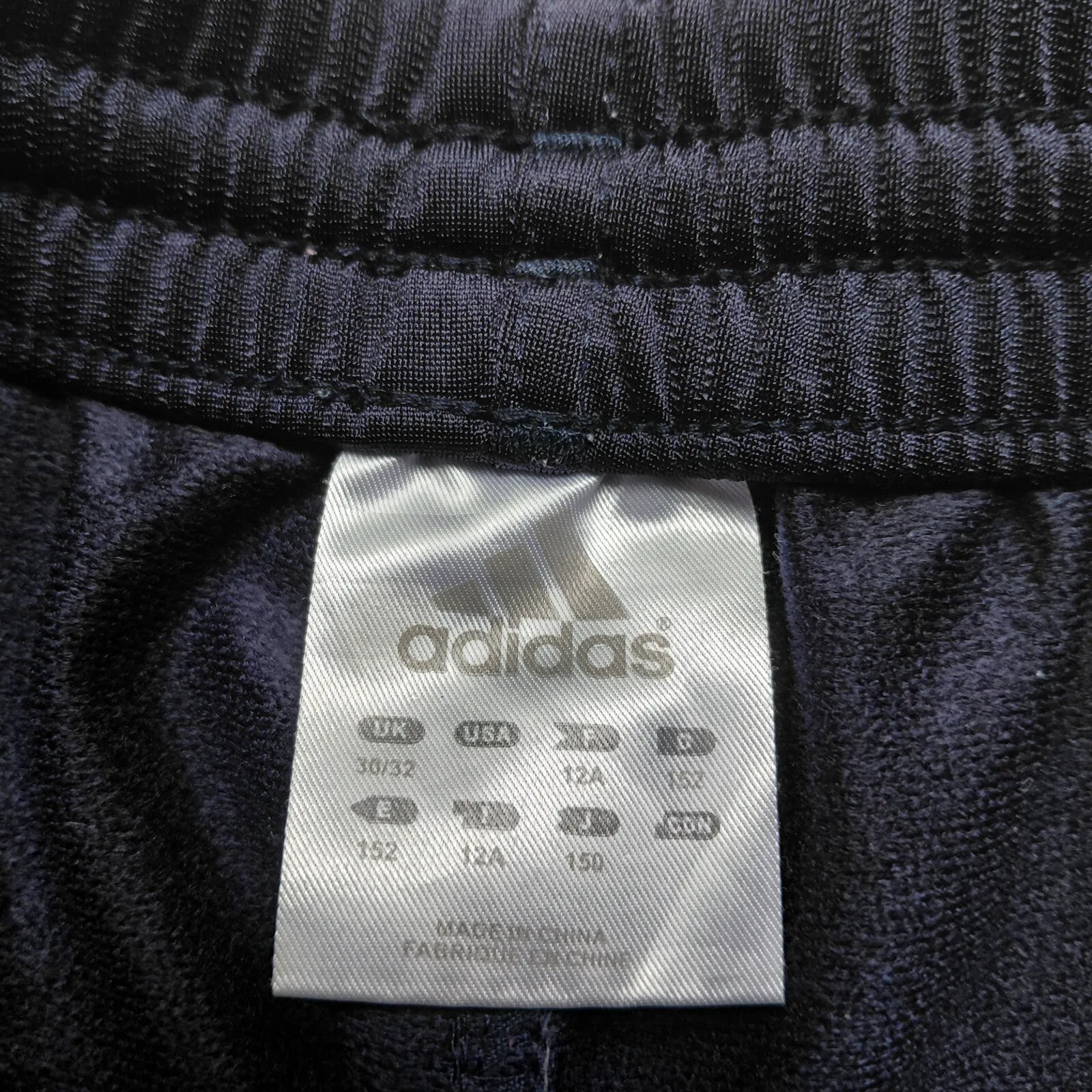 Adidas Track Pants Navy Logo Full Zip Sporty