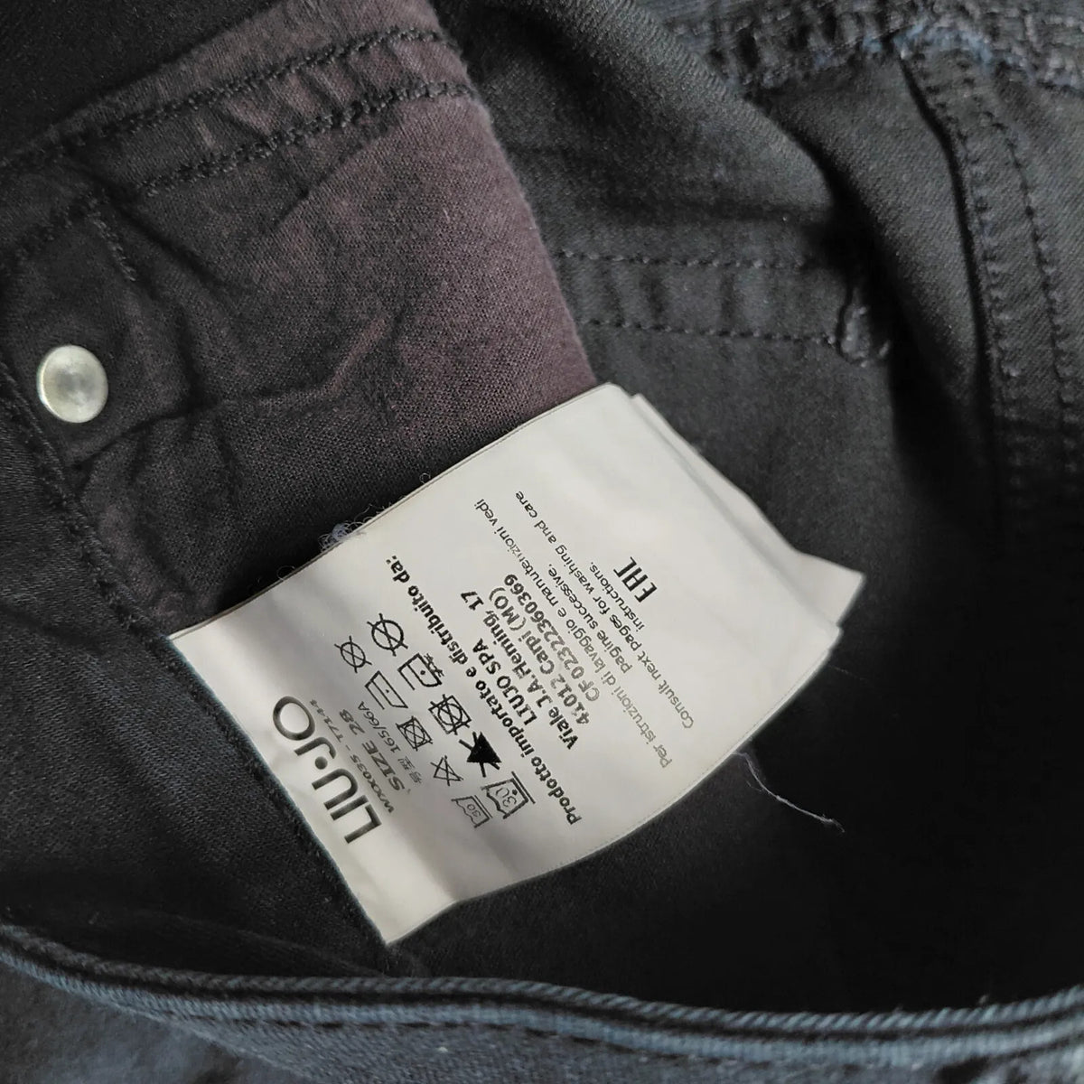 Liu Jo Jeans Womens Black Denim Slim Fit
