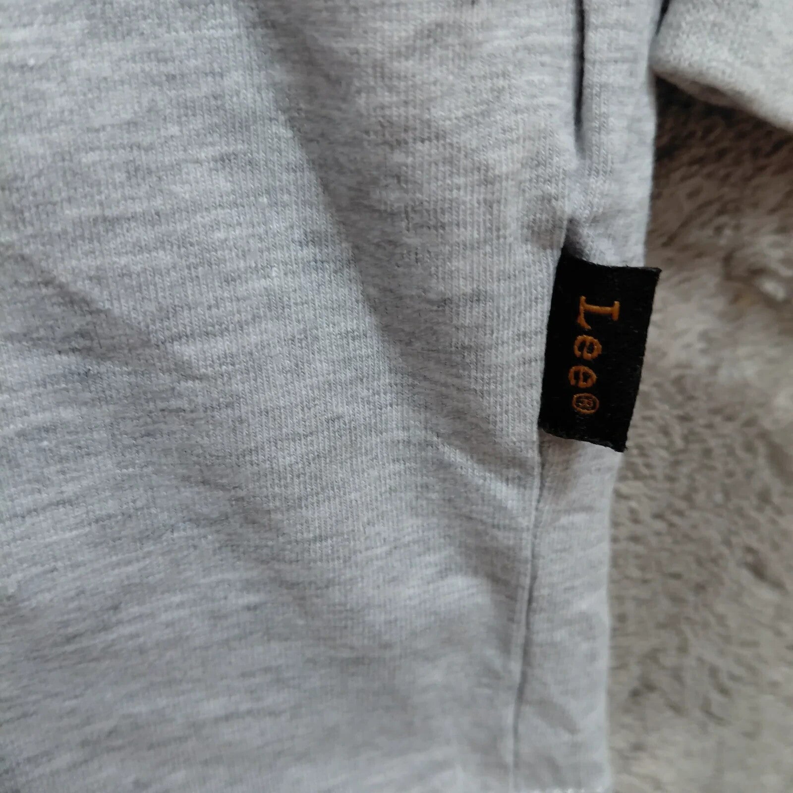 Lee Long Sleeve T Shirt XL Grey Cotton Blend Crew Neck Pocket Soft Brushed Knit