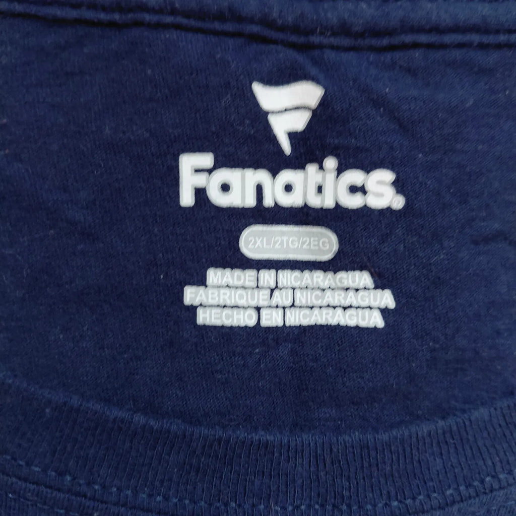 Fanatics Crew Neck T Shirt Mens 2XL Navy Cotton Braves NL Champions 2021 Graphic