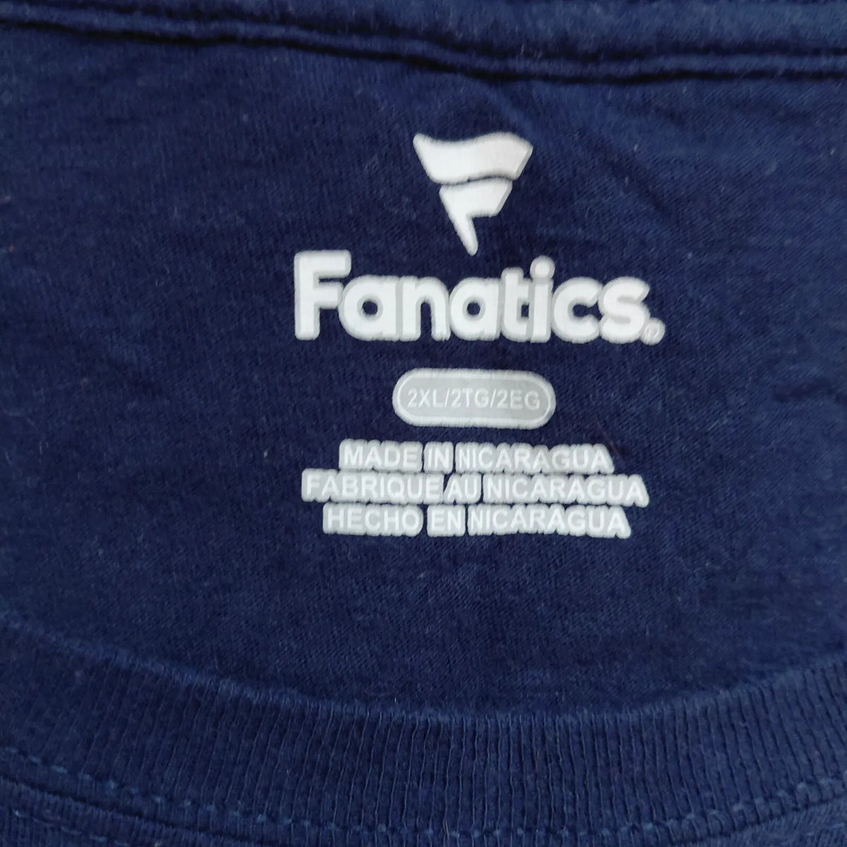 Fanatics Crew Neck T Shirt Mens 2XL Navy Cotton Braves NL Champions 2021 Graphic