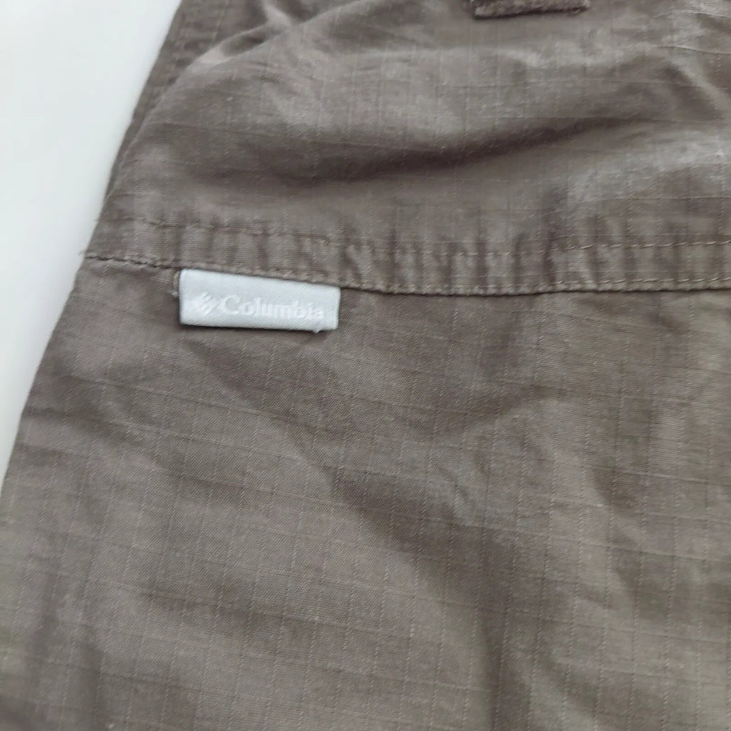 Columbia Sportswear Company Cargo Shorts L Brown Cotton Nylon Cargo Utility