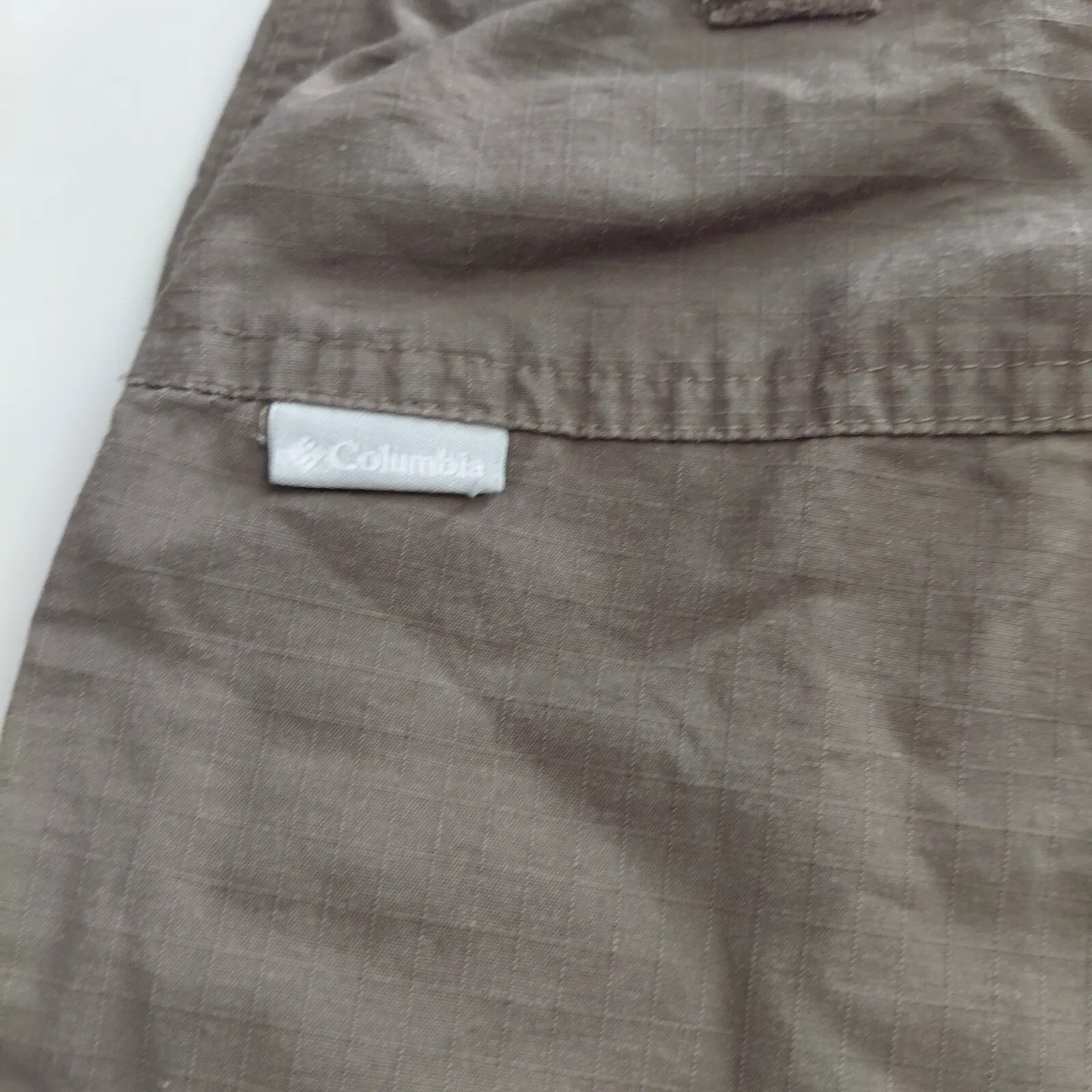 Columbia Sportswear Company Cargo Shorts L Brown Cotton Nylon Cargo Utility