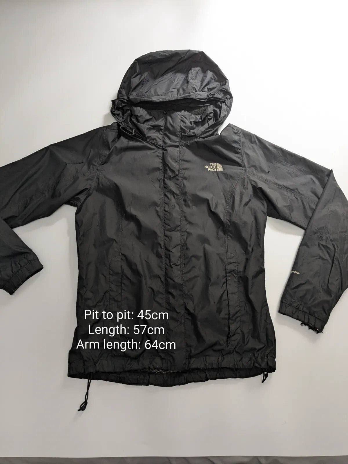 The North Face Shell Jacket Womens Small Black Nylon Ripstop Dryvent Waterproof