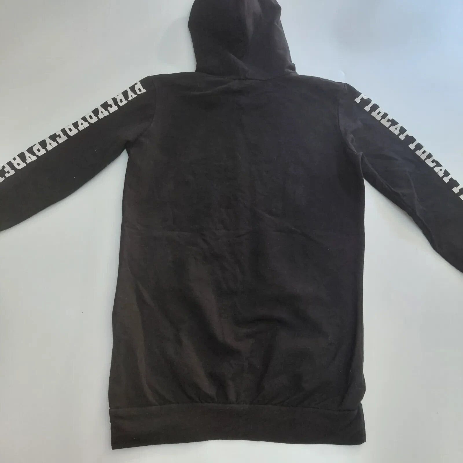 Pyrex Hoodie Black Cotton Logo Pullover Hooded Streetwear