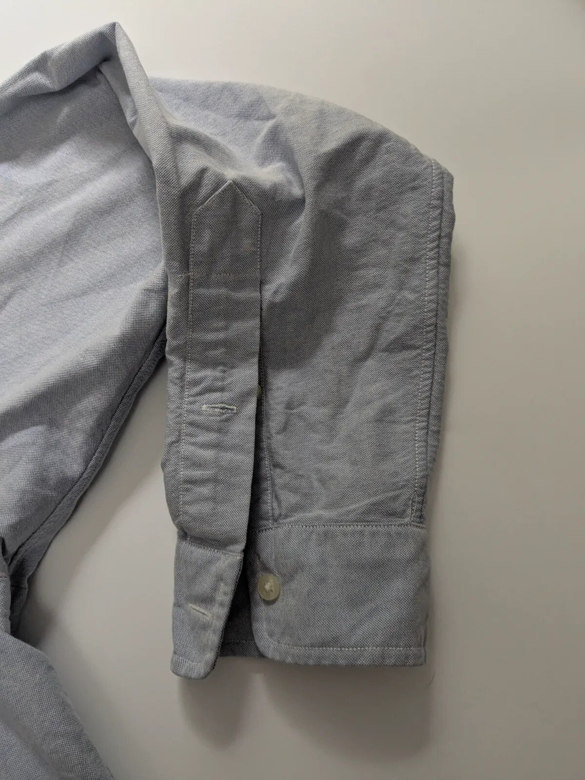 Ralph Lauren Shirt Mens Large Light Blue Cotton Embroidered Logo Custom Fit
