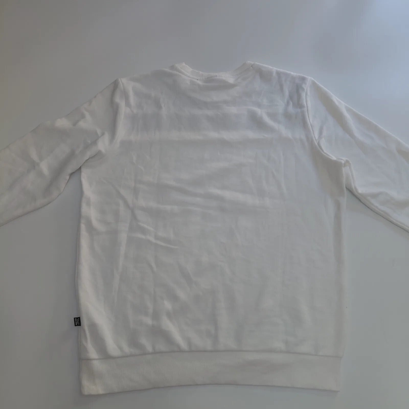 Puma Crewneck Sweatshirt Medium White Cotton Colour Block Logo Streetwear