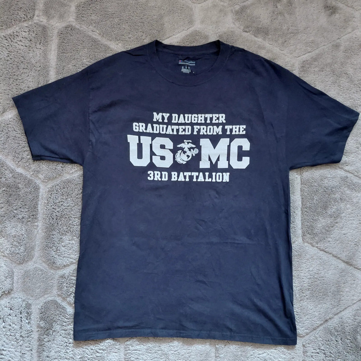 Champion US Marine Corps Graphic T Shirt Men's Large Navy