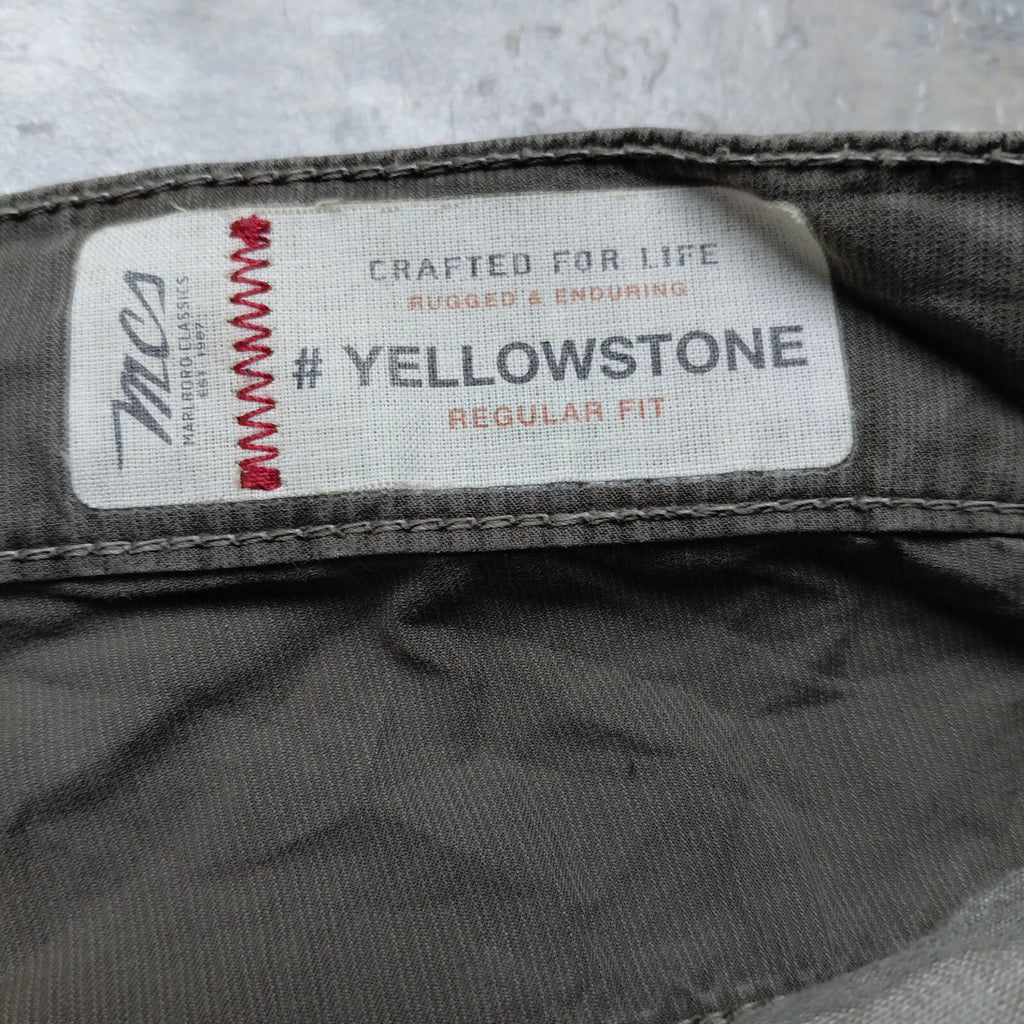 MCS Marlboro Classics Yellowstone Cargo Pants Mens Olive Cargo Regular Fit