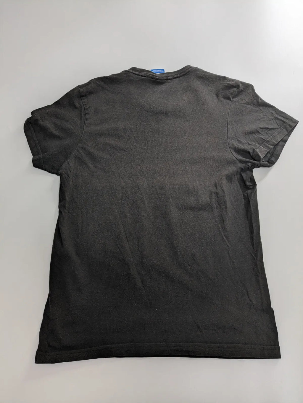Adidas T-Shirt Small Black Graphic Logo Camouflage Short Sleeve Crew Neck