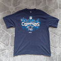 Reebok T Shirt Mens XL Navy Blue Cotton NFL East Division Champions Graphic Logo