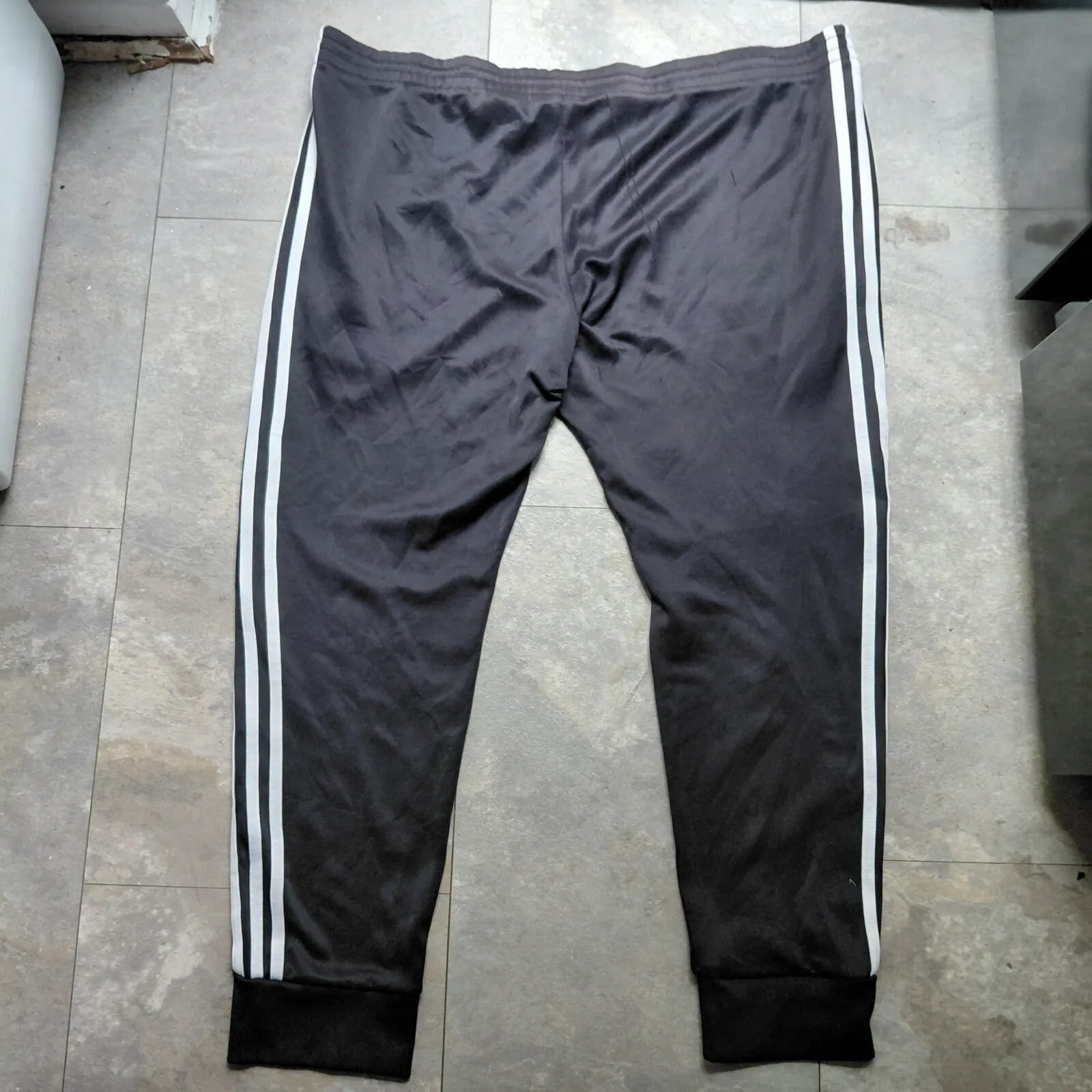Adidas 3 Stripe Track Pants Mens XL Black Striped Logo Sportswear