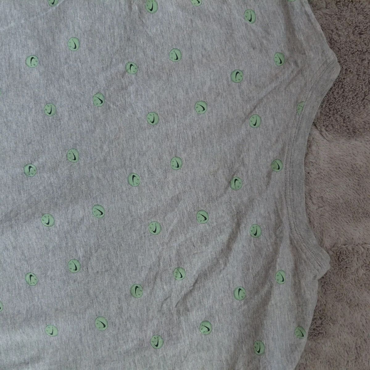 Nike The Nike Tee T Shirt Mens Medium Grey Cotton Logo Graphic Print Crew Neck