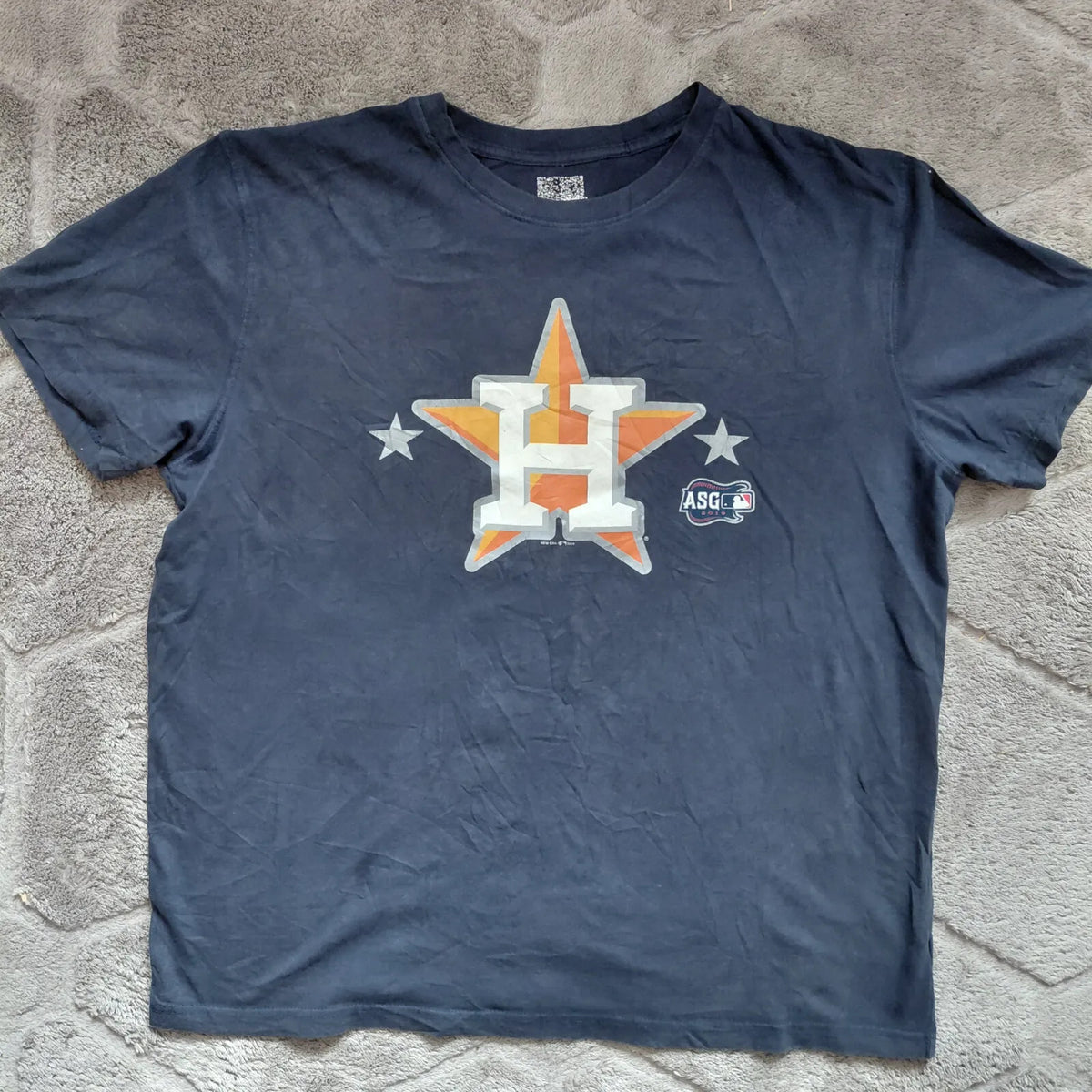Genuine Merchandise Houston Astros T Shirt Navy Cotton Graphic Logo MLB Baseball