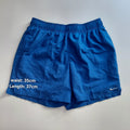 Nike Shorts Blue Polyester Mesh Lining Logo Elastic Waist Drawstring Athletic