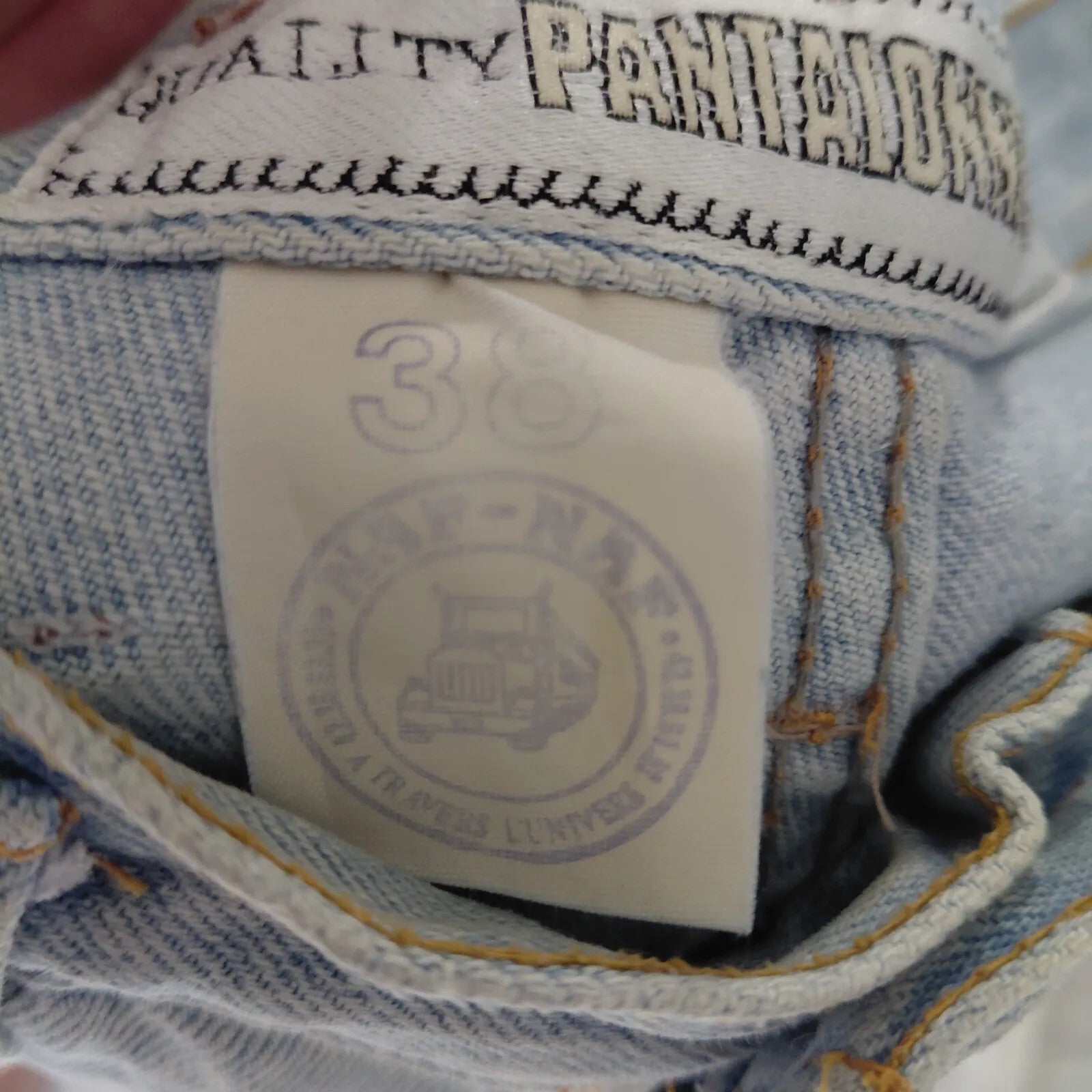 Naf Naf Denim Shorts Womens UK 10 Light Blue Denim Light Wash