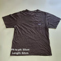 Patagonia T-Shirt Medium Charcoal Organic Cotton Short Sleeve Pocket Logo