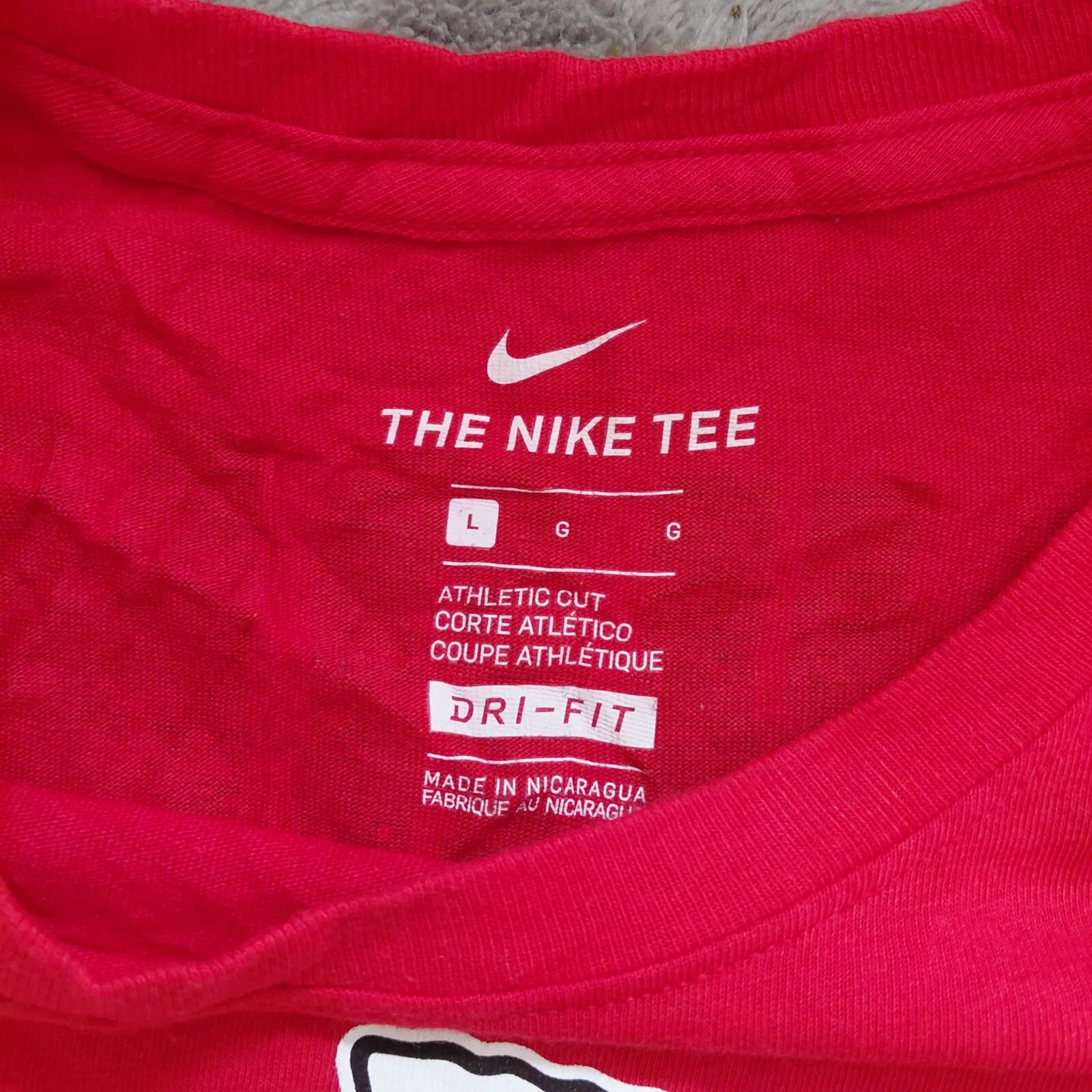 Nike Crew Neck T Shirt Mens Large Red Dri Fit Mahomes 15 Kansas City Chiefs Logo
