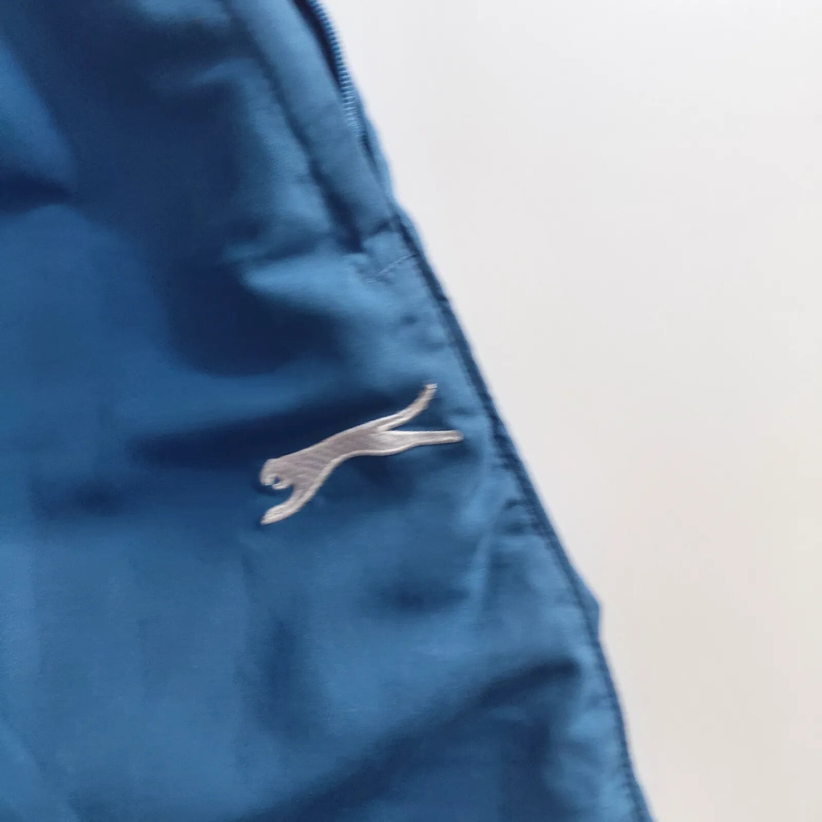 Slazenger Shorts UK S Blue Drawstring Waist Logo Sport Athletic